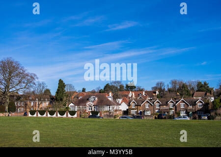 Harpenden ist eine kleine Pendlerstadt in Hertfordshire, England, UK. Stockfoto