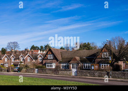 Harpenden ist eine kleine Pendlerstadt in Hertfordshire, England, UK. Stockfoto