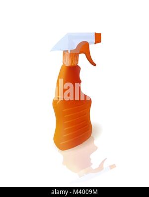 Mit Spritze aus der Flasche. Saubere Küche. Vector Illustration Stock Vektor