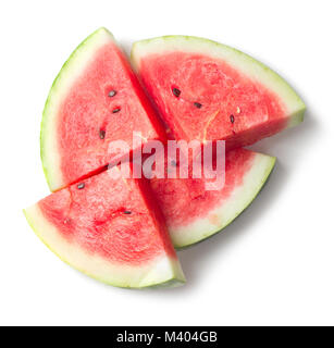 Haufen Wassermelone auf weißem Hintergrund Stockfoto
