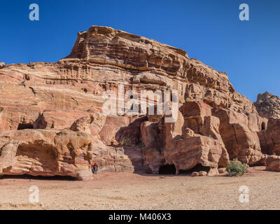 Wohnungen Wohnungen in Petra verlorene Stadt in Jordanien Stockfoto