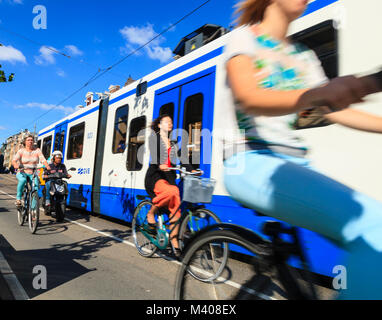 Radfahrer in Amsterdam, Holland Stockfoto