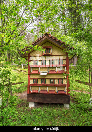 Lifestyle aus verschiedenen Zeiten und verschiedenen Teilen der Schweiz Freilichtmuseum Ballenberg Stockfoto