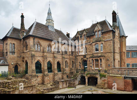 Alte Blue Coat School, Priory Row, Coventry, Warwickshire 1856 gebaut Stockfoto