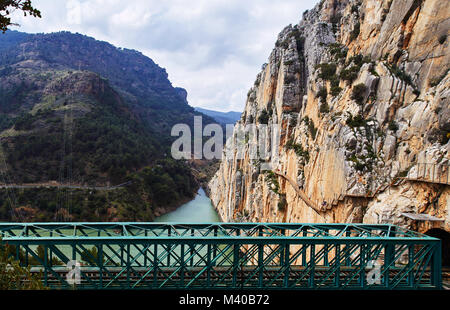 Ausfahrt Bereich der Caminito del Rey Stockfoto