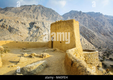 Dhayah Fort, historischen Ort im Norden von Ras Al Khaimah Vereinigte Arabische Emirate Stockfoto