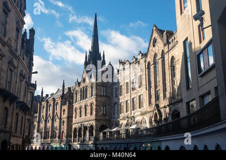 Victoria Street in Edinburgh. Stockfoto
