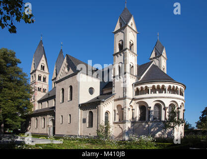 Basilika St. Kastor in der Altstadt, die älteste Kirche in Koblenz, UNESCO World Heritage kulturelle Ort, Rheinland-Pfalz, Deutschland, Europa Stockfoto