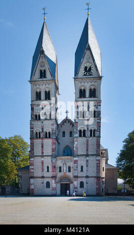 Basilika St. Kastor in der Altstadt, die älteste Kirche in Koblenz, UNESCO World Heritage kulturelle Ort, Rheinland-Pfalz, Deutschland, Europa Stockfoto