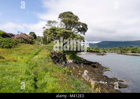 Puxley Mansion, ein Hotel auf dem Dunboy Anwesen in der Nähe von Castletownbere auf der Beara-Halbinsel. Südirland. Stockfoto