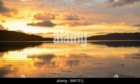 Schöne wider Sonnenuntergang bei Torridon Stockfoto