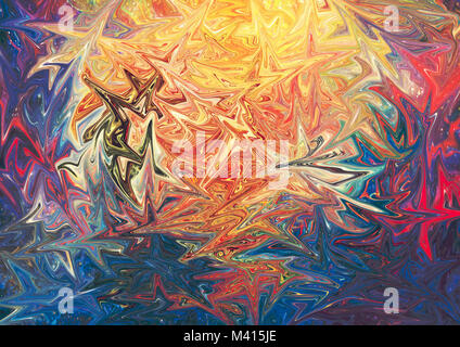 Abstrakte galaxy Aquarell Hintergrund. Bunte fantasy kosmischen Textur. Öl malerei Impressionismus Stil. Stockfoto