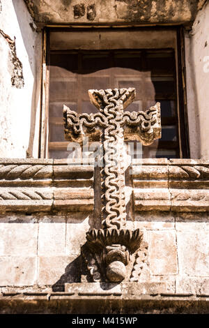 Die äußere Fassade der Kathedrale der Muttergottes, die im Spanischen Catedral de Nuestro Senora de La Paz Stockfoto