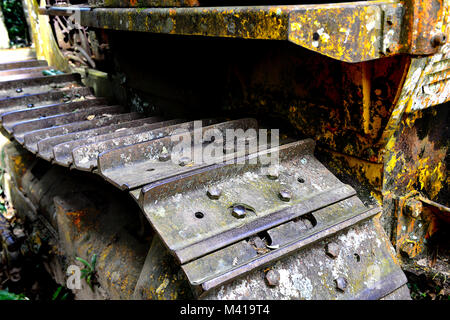 Der Weg der Alten Planierraupe Objekt sehr Grunge aus Farbe wie abstrakte Kunst Peeling Stockfoto