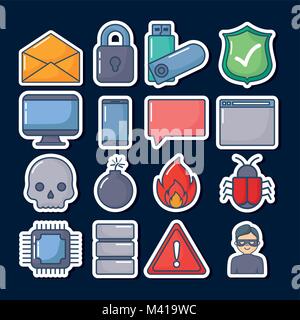 Cyber Security Design Stock Vektor