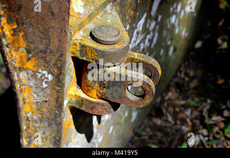 Der Weg der Alten Planierraupe Objekt sehr Grunge aus Farbe wie abstrakte Kunst Peeling Stockfoto