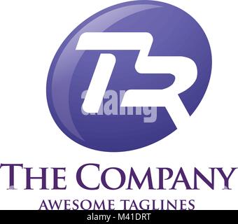 Schreiben TR Logo Icon Design Template Elemente Stock Vektor