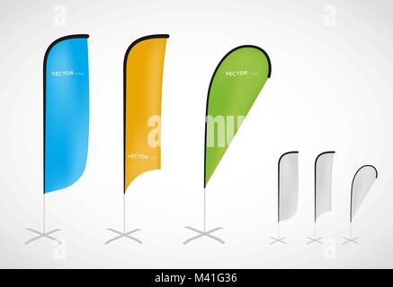 Werbeartikel vector Flagge Fahne Standplatz Stock Vektor