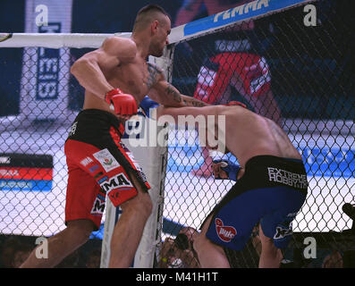 Warschau, Polen - 25. MÄRZ 2017: MMA Mixed Martial Arts Fight Night o/p Pawel 'Trybson' Trybala Kampf Stockfoto