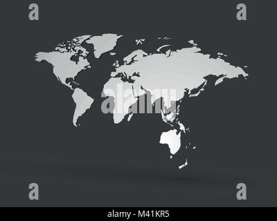 World Map 3D Polygon Vektor Stock Vektor