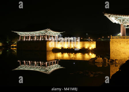 Südkorea, Provinz Gyeongsangbuk-Do, Gyeongju, Anapji-Teich-Tempel von der UNESCO als Welterbe gelistet erbaute 674 Stockfoto
