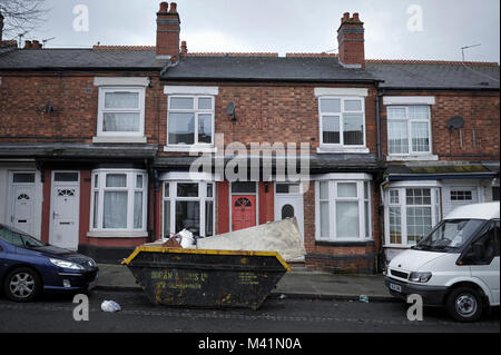 Vorteile Straße. Abgebildet ist James Turner Straße in der Winston grünen Gegend von Birmingham. Es war für einen Dokumentarfilm auf Kanal 4 TV gefilmt. Stockfoto