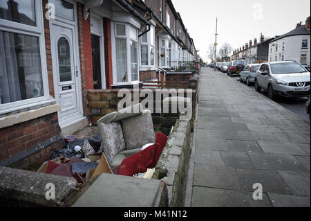 Vorteile Straße. Abgebildet ist James Turner Straße in der Winston grünen Gegend von Birmingham. Es war für einen Dokumentarfilm auf Kanal 4 TV gefilmt. Stockfoto