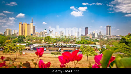 Panoramablick über Nairobi, Kenia. Afrika. Stockfoto