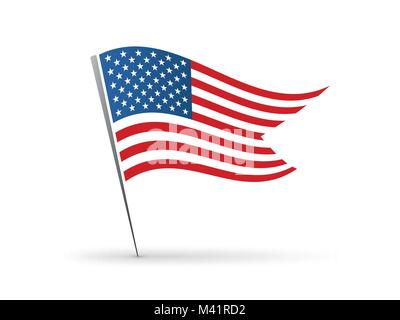 Flagge der USA Stock Vektor