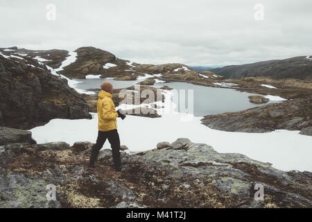Fotograf, Foto, typisch norwegische Landschaft Stockfoto