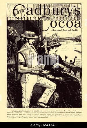 Cadbury Cocoa Werbung ca. 1895 Stockfoto