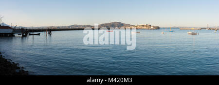 San Francisco, CA - 03 Februar: Aquatic Park Bucht in San Francisco Stockfoto