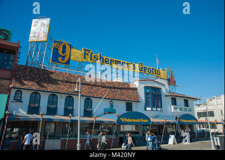 San Francisco, CA - Februar 03: San Francisco Fisherman's Wharf District Stockfoto