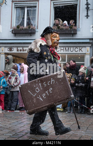 Karnevalsumzug in deutschen Region Allgäu, Baden-Württemberg, Wangen im Allgäu Stockfoto