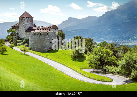 Mittelalterliche Burg in Vaduz, Liechtenstein Stockfoto