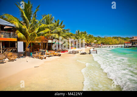 Schöner Strand auf Koh Rong Insel in Kambodscha. Stockfoto