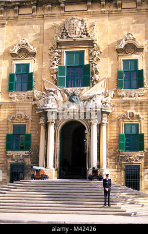 Auberge de Castille León et Portugal, Valletta, Malta, Europa Stockfoto