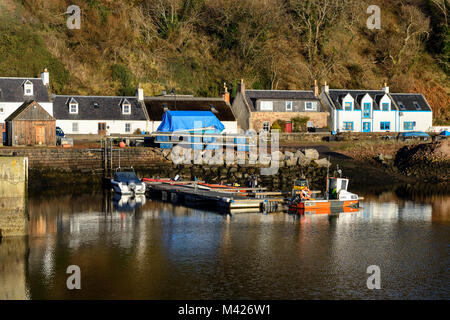 Avoch Hafen an der Südostküste der Halbinsel Black Isle in Ross & Cromarty, Hochland, Schottland Stockfoto