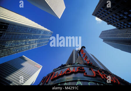 In den Vereinigten Staaten. USA. New York. Die Radio City Music Hall. Stockfoto