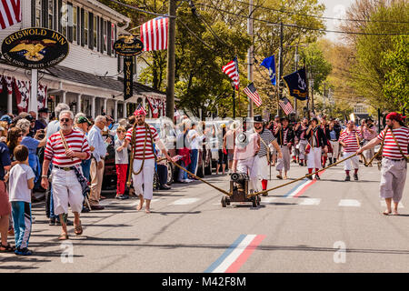 Britische Raid auf Essex 1814 Bicentennial Gedenktag Essex, Connecticut, USA Stockfoto