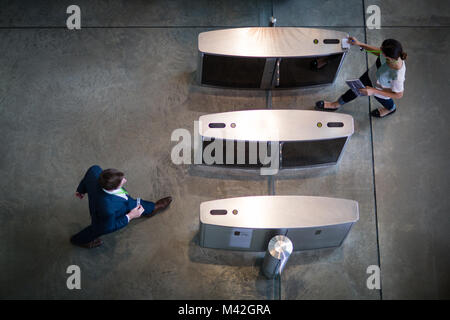 Overhead shot von Sicherheit Tore Stockfoto