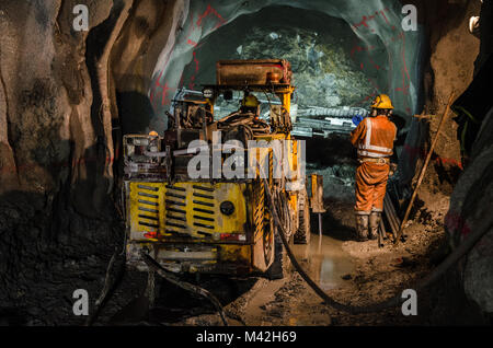 Mechaniker von Bergbaumaschinen Stockfoto