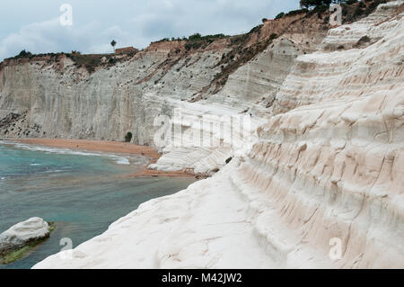 Europa, Italien, Sizilien, Agrigento, Realmonte. Türkische Skala Strand Stockfoto