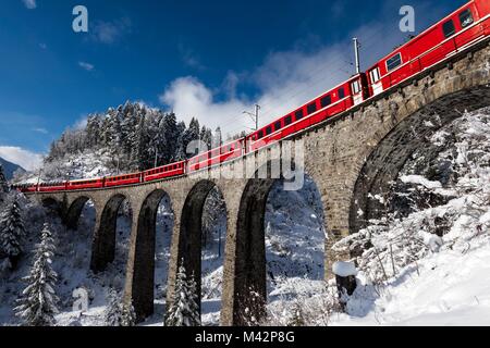 Bernina Express, Grigioni-Switzerland Stockfoto