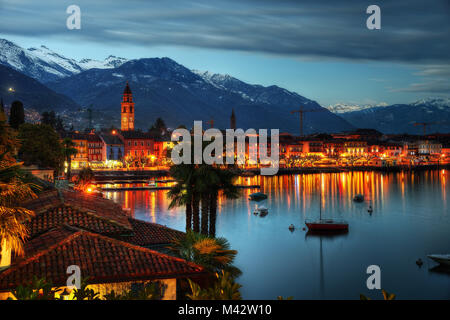 Blick auf Ascona in der Schweiz im Jahr 2015 getroffen Stockfoto