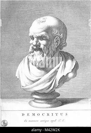 Demokrit (C. 460 - C. 370 v. Chr.) Antike griechische Vorsokratische Philosophen, eine atomare Theorie des Universums formuliert Stockfoto