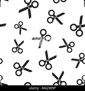 Schere nahtlose Muster Hintergrund. Business Flat Vector Illustration. Scissor symbol Muster. Stock Vektor