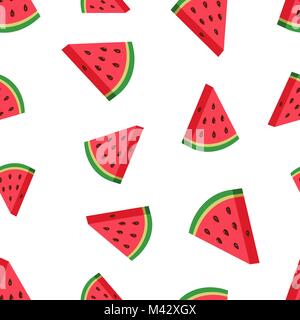 Wassermelone Obst nahtlose Muster Hintergrund. Geschäftskonzept Vector Illustration. Reife Früchte symbol Muster. Stock Vektor