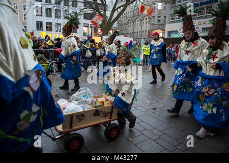 Im Inneren des Kölner Karnevals 2018, Deutschland Stockfoto