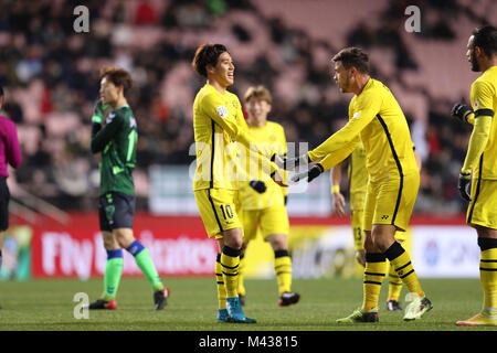 Jeonju, Südkorea. 13 Feb, 2018. Ataru Esaka Fußball: AFC Champions League Gruppe E Übereinstimmung zwischen Jeonbuk Hyundai Motors 3-2 Kashiwa Reysol in Jeonju WM-Stadion in Jeonju, Südkorea. Quelle: LBA/Alamy leben Nachrichten Stockfoto